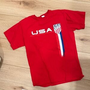 Red USA Graphic Women's Tee